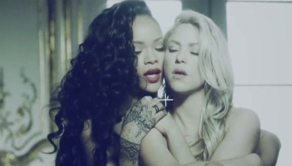 Detrás de cámaras del video de Shakira y Rihanna