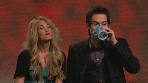 Bill Hader Spits Drink at Kristen Wiig SNL