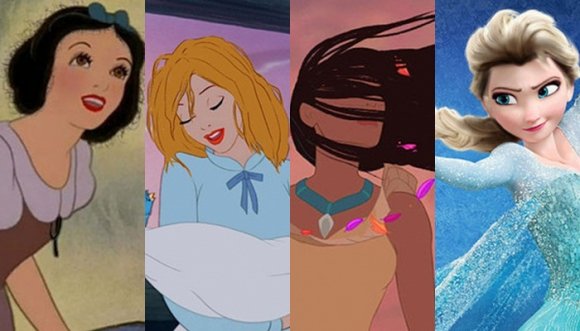 ¿Cómo se verían las princesas de Disney con pelo real?