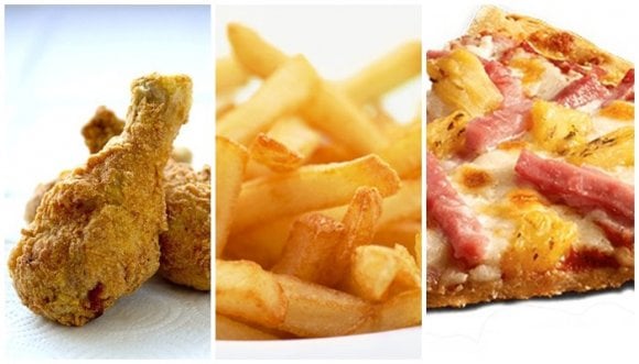 ¿Cuántas calorías tiene la comida chatarra?