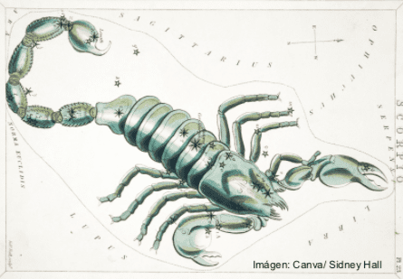 Ilustración de la constelación de Escorpio