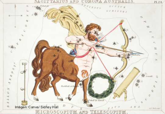 Ilustración de la constelación de Sagitario