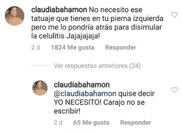 comentario Claudia Bahamón