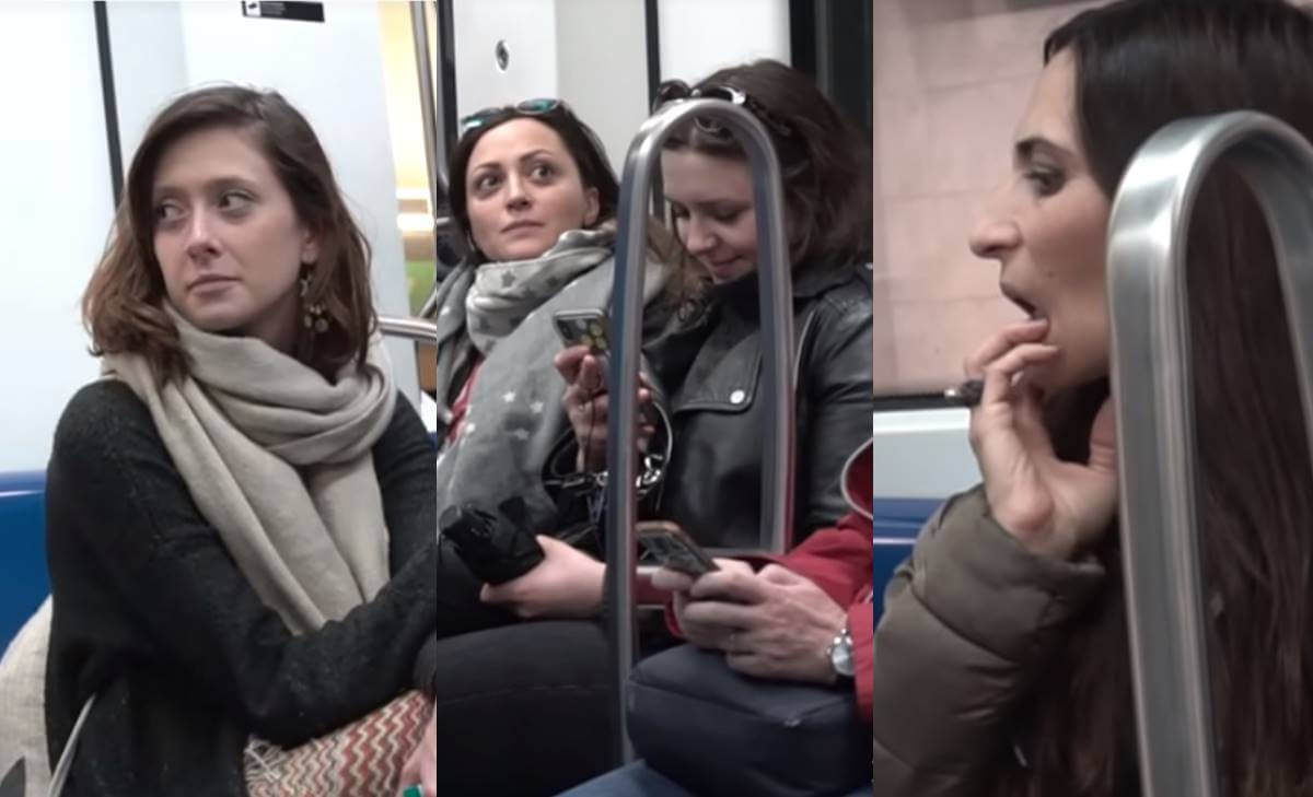 Chicas ven un pene más grande de lo normal y reacciona así