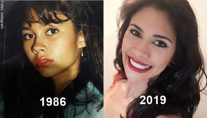 Fotos de Martha Isabel Bolaños en 1986 y en 2019