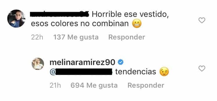 Comentario a Melina Ramírez