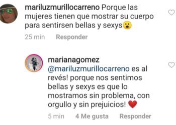 Comentario en contra del video e Mariana Gómez