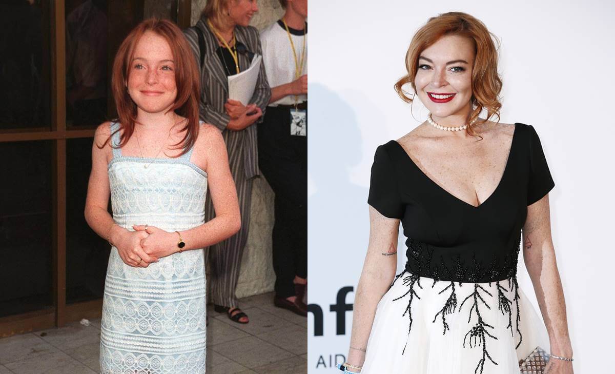 Fotos de Lindsay Lohan cuando niña comparada con cómo luce adulta