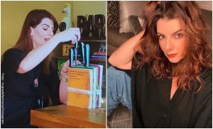 Carolina Cruz hizo portacuchillos con libros y fue blanco de críticas