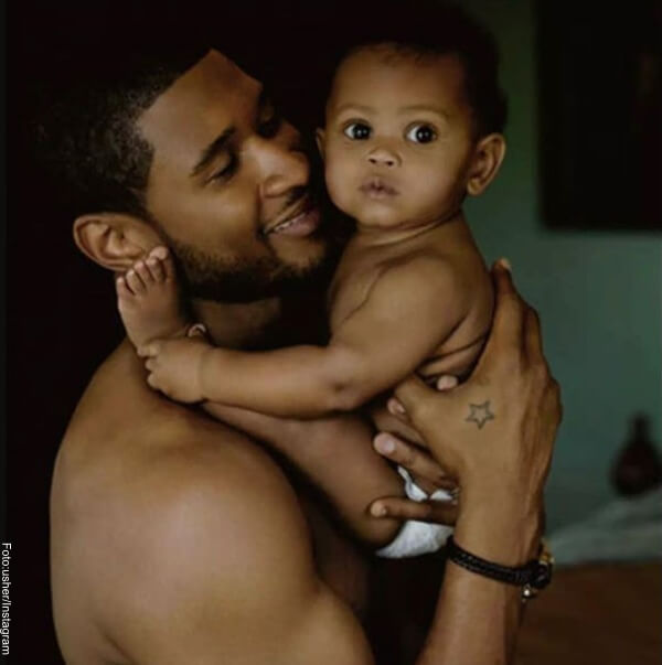 Foto: Usher con su hijo