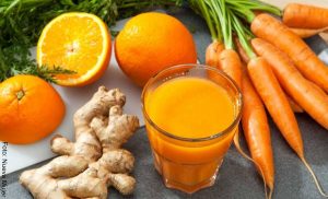 Batido saludable de naranja, zanahoria y jenjibre2
