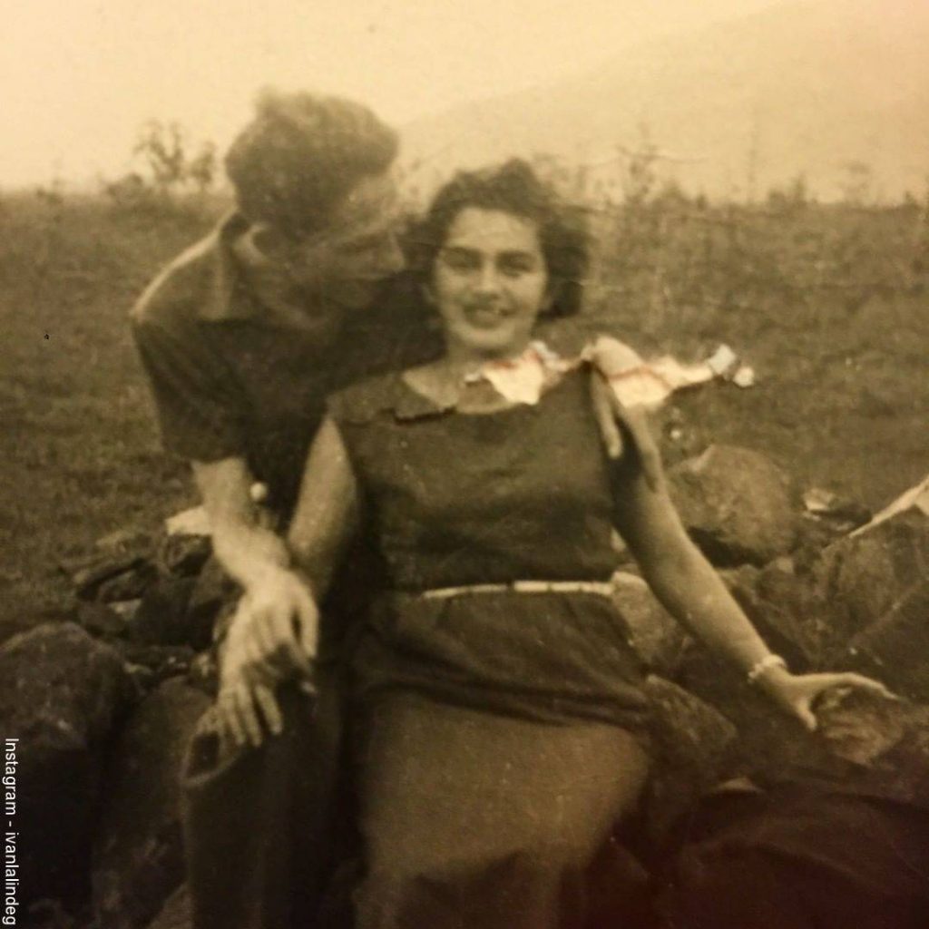 Foto de los padres del presentador Iván Lalinde cuando eran jóvenes