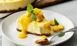 Cheesecake de mango, una receta con yogur y mucho amor