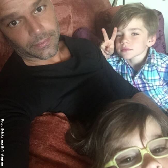 Foto de Ricky Martin y sus hijos