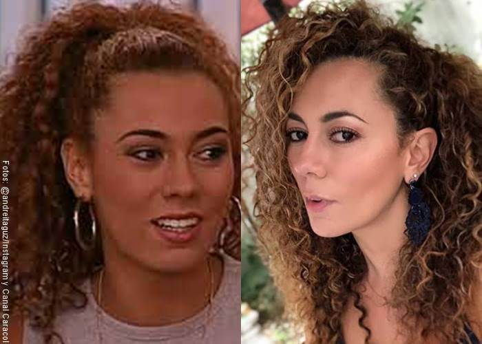 Foto antes y después de actriz Andrea Guzmán