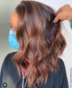 foto de cabello tinturado cobrizo