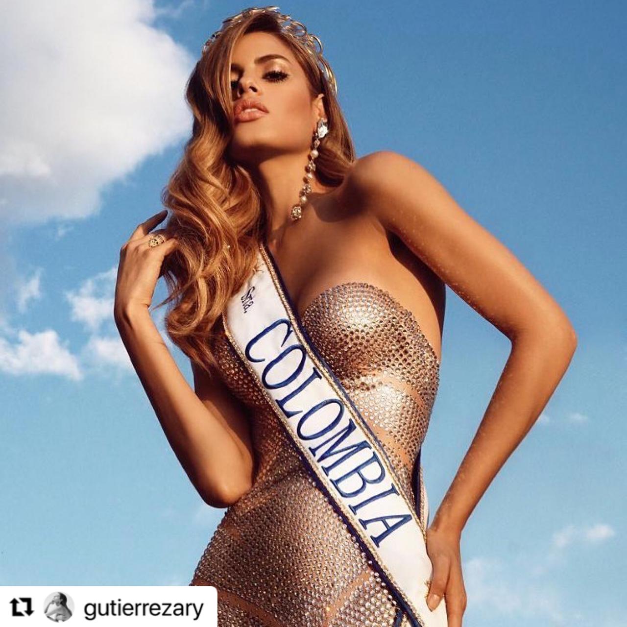 Ariadna Gutiérrez posando como Señorita Colombia. 