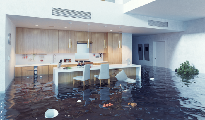 Foto de una casa inundada