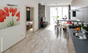 Foto del interior de una casa que muestra cómo decorar un apartamemto pequeño