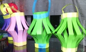 Foto de varias manualidades que ilustran cómo hacer un farol