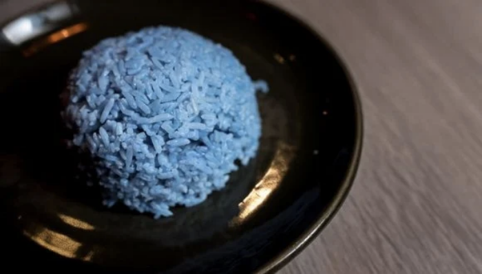 Foto de arroz azul