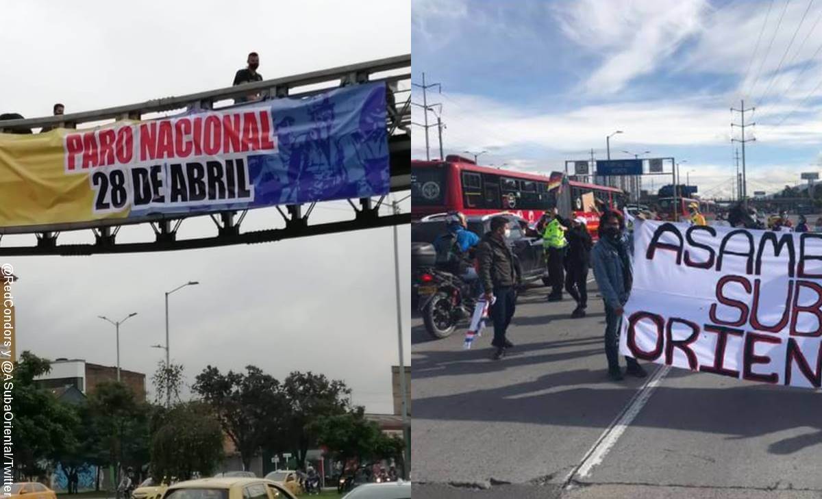 Puntos de encuentro para las marchas del 28 de abril en Bogotá