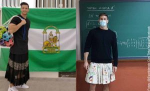 Profesores dictan clase en falda para fomentar la diversidad