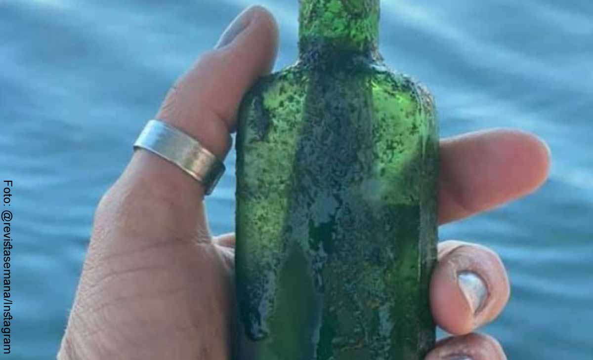 Mujer encontró botella con mensaje de hace 95 años