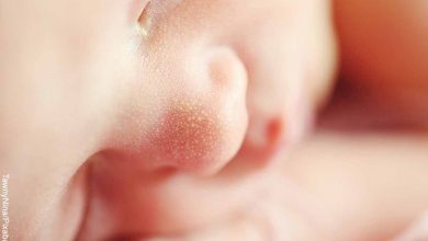 Foto de la nariz de un niño que revela qué significa soñar con un bebé recién nacido