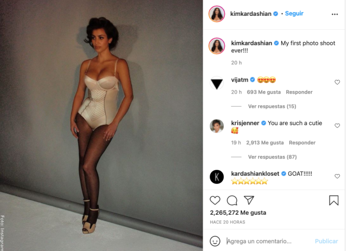 Foto de Kim Kardashian de su primera sesión de fotos