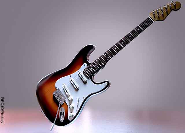 Foto de una guitarra eléctrica