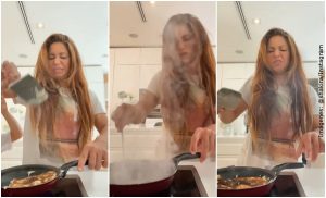 Haciendo un desayuno, Shakira demostró que la cocina no es lo suyo