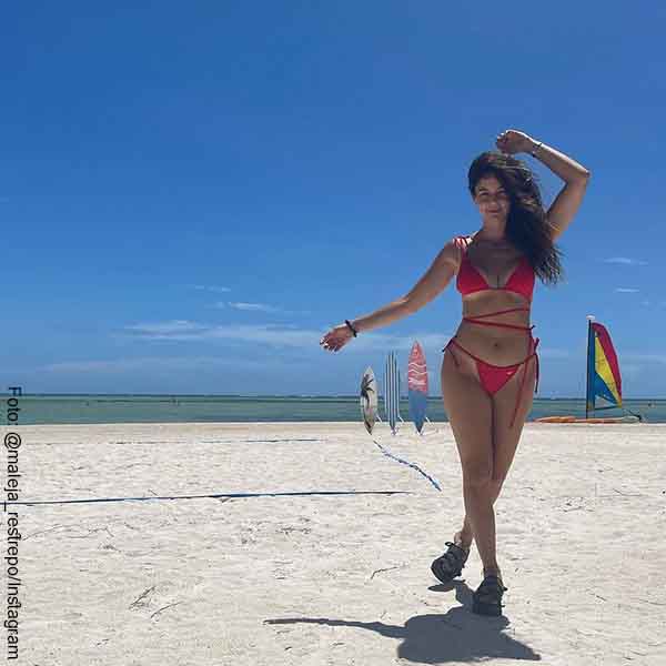Maleja Restrepo deleitó a fans con un bikini rojo para el antojo