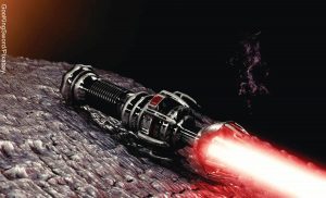 Foto de un sable de luz que muestra el orden de las películas de Star Wars
