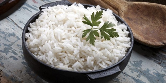 Foto de arroz blanco