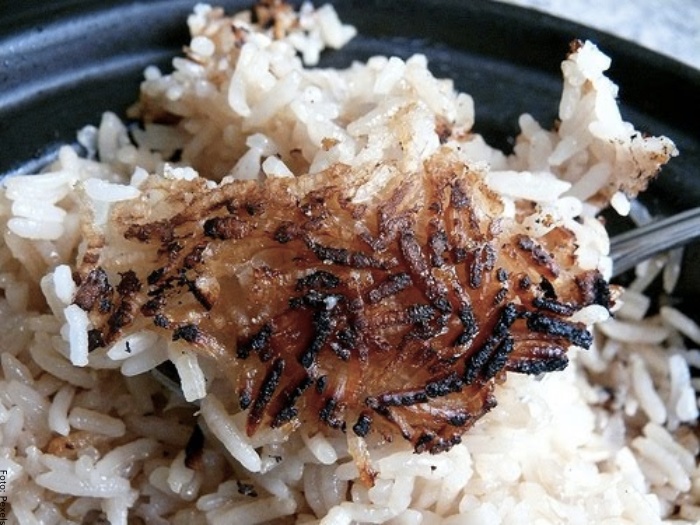Foto de arroz quemado