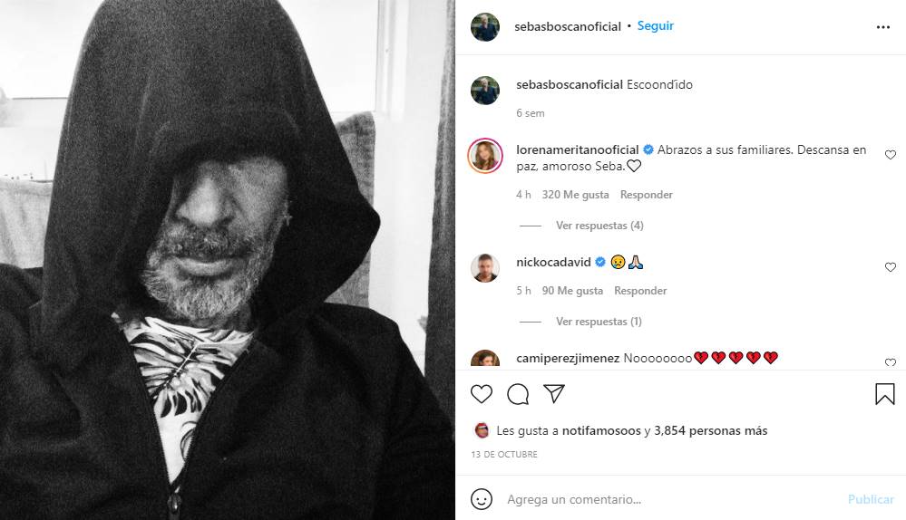 Print de Instagram de actor que hizo de Leandro en Pasión de Gavilanes