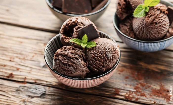 Foto de helado de chocolate