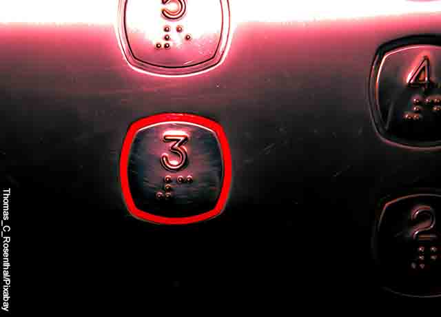 Foto de los botones d eun elevador que muestra lo que es soñar con ascensor