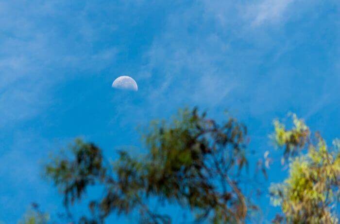 Foto de la luna de día