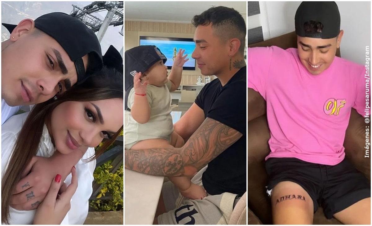 Felipe Saruma se tatuó el nombre de la hija de 'la Valdiri' y avivó rumores