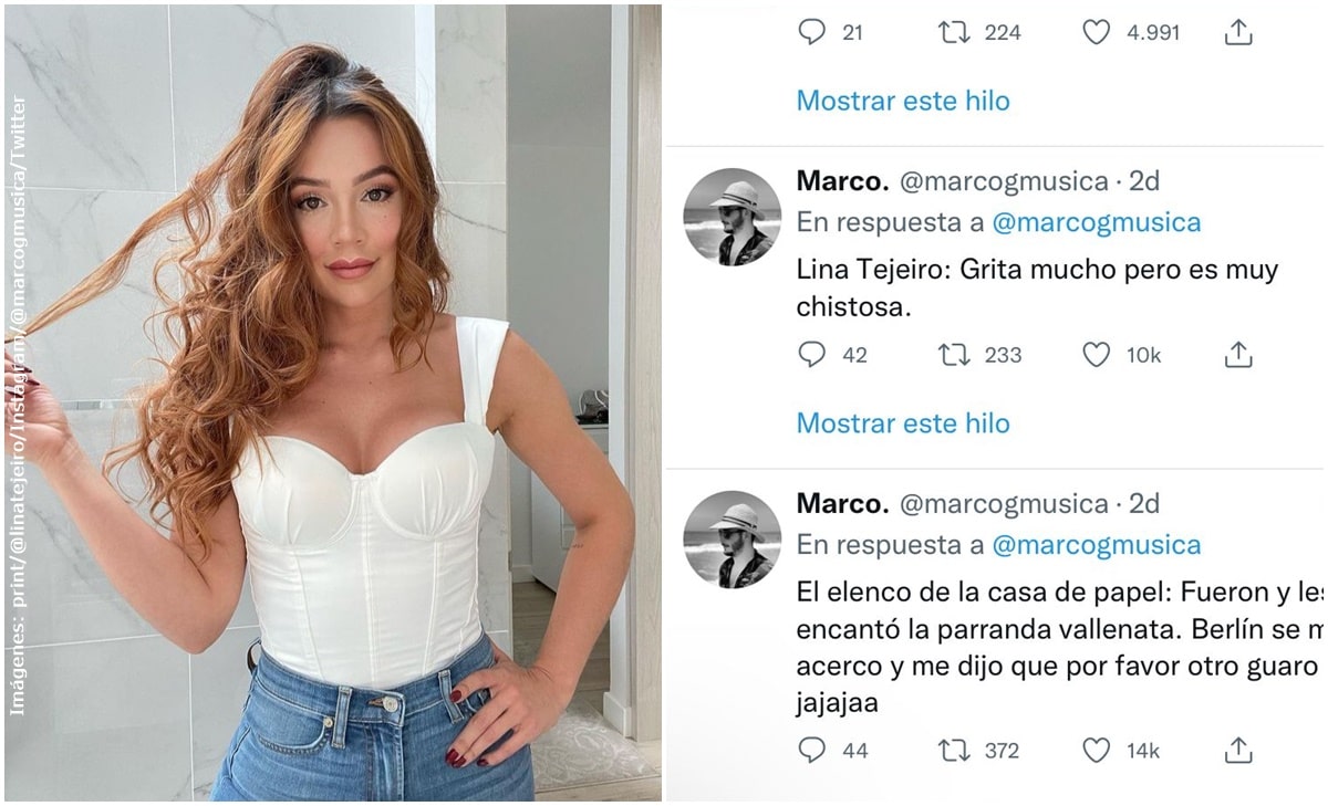 Lina Tejeiro respondió sin tapujos al hilo viral de mesero en Twitter