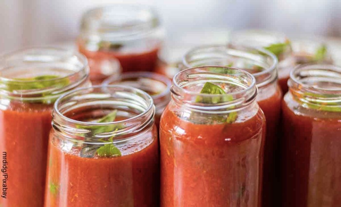 Foto salsa de tomate o pomodoro