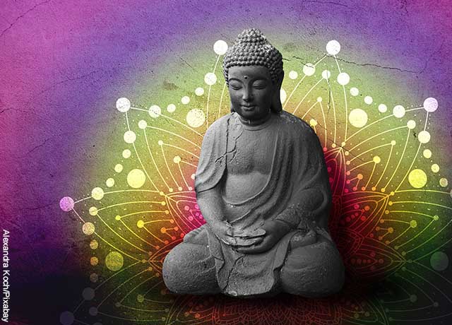 Foto de una imagen de Budha sentado