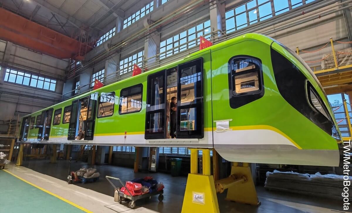 ¡Por fin! Primeras imágenes de un vagón del metro de Bogotá