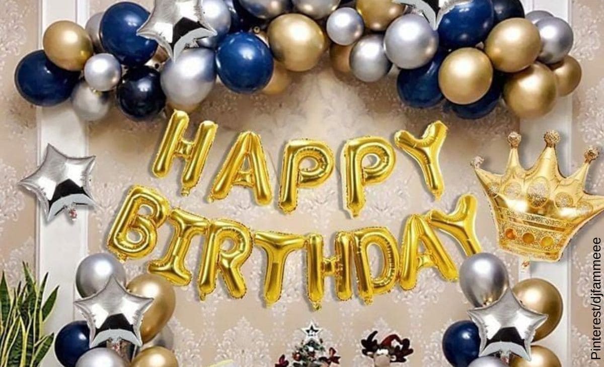 Lejos Aplastar circulación Decoración de cumpleaños para mujer sencilla con globos - Vibra
