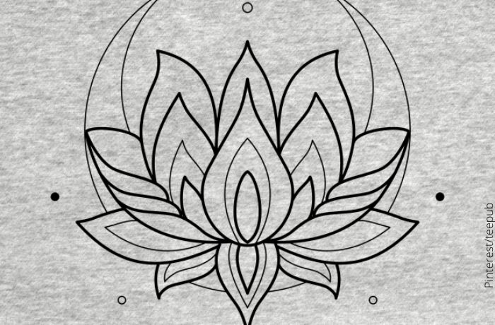 Ilustración de una flor de loto
