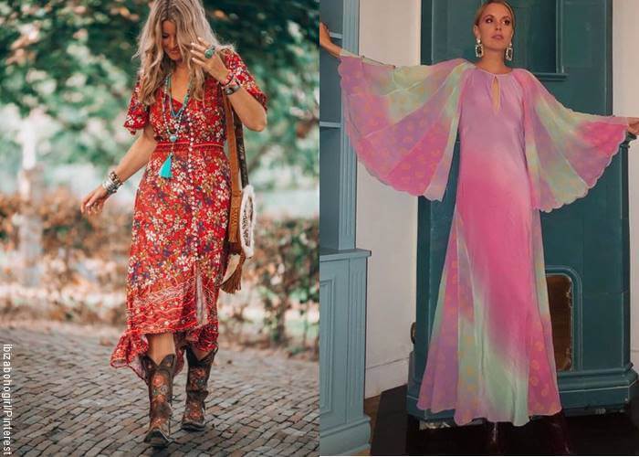 Foto de dos mujeres con vestidos hippies