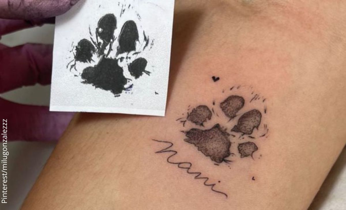 Tatuajes de huellas de perro, ¡una marca de amor en tu piel!