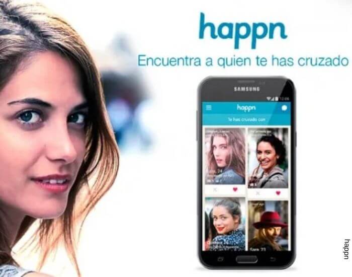 Pantallazo de una publicidad de happn, una de las aplicaciones para conocer gente